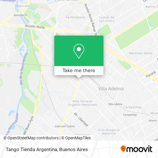 Tango Tienda Argentina map