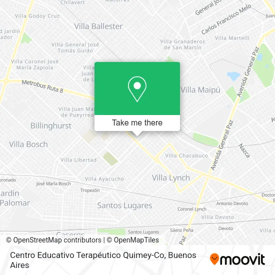 Mapa de Centro Educativo Terapéutico Quimey-Co