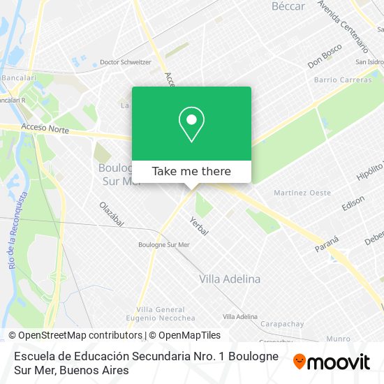 Escuela de Educación Secundaria Nro. 1 Boulogne Sur Mer map