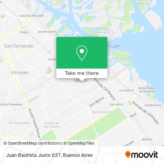 Juan Bautista Justo 637 map