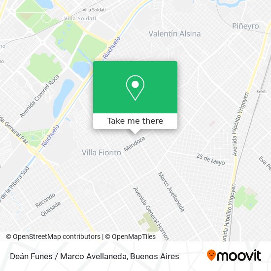 Deán Funes / Marco Avellaneda map