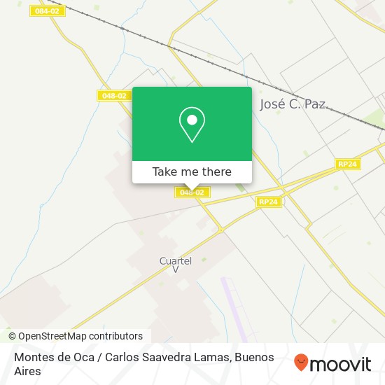 Montes de Oca / Carlos Saavedra Lamas map
