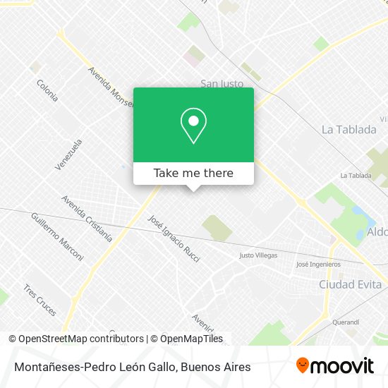 Montañeses-Pedro León Gallo map