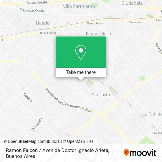 Mapa de Ramón Falcón / Avenida Doctor Ignacio Arieta