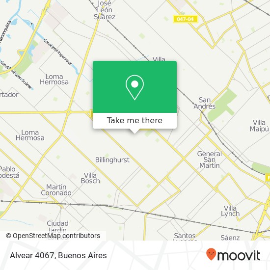 Alvear 4067 map