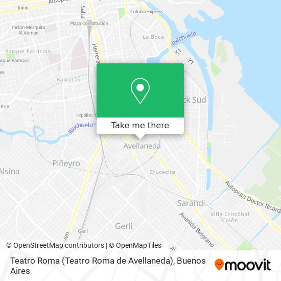 Mapa de Teatro Roma (Teatro Roma de Avellaneda)