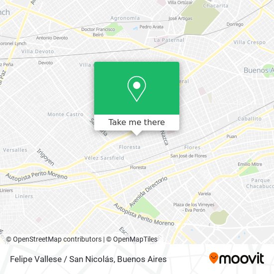 Felipe Vallese / San Nicolás map