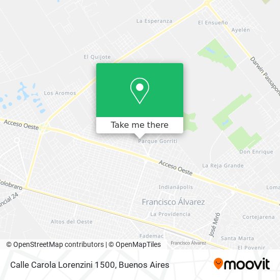 Calle Carola Lorenzini 1500 map