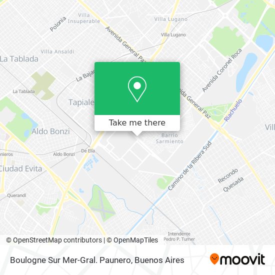 Boulogne Sur Mer-Gral. Paunero map