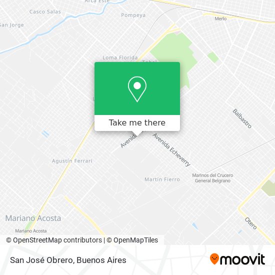 San José Obrero map