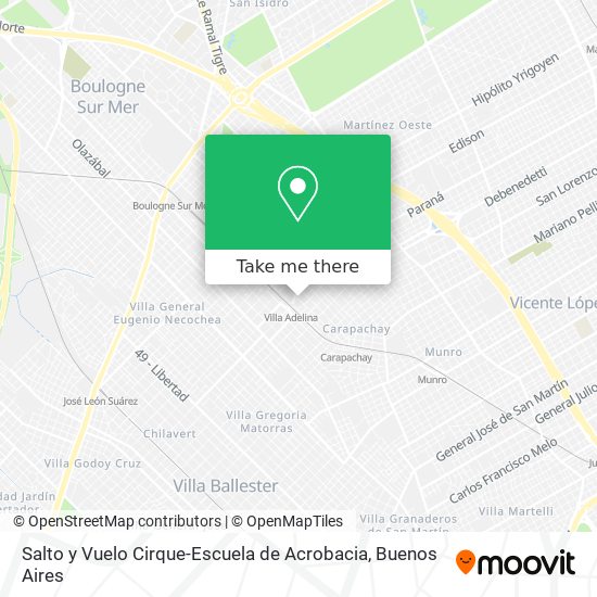 Mapa de Salto y Vuelo Cirque-Escuela de Acrobacia