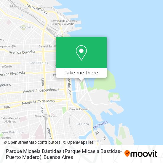 Parque Micaela Bástidas (Parque Micaela Bastidas-Puerto Madero) map