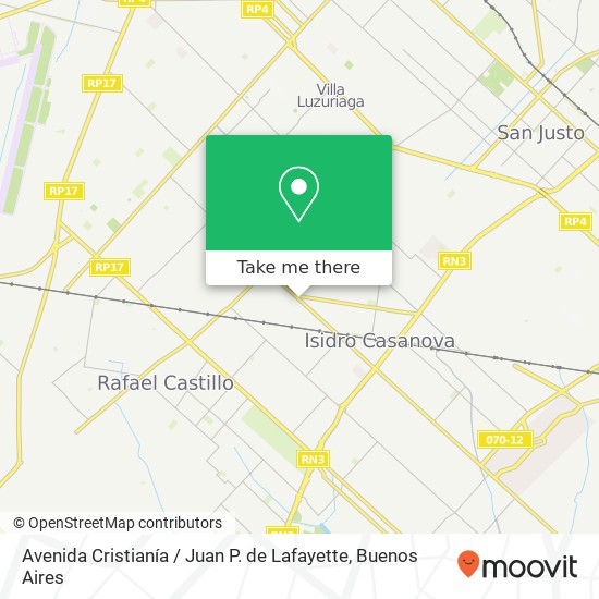 Avenida Cristianía / Juan P. de Lafayette map