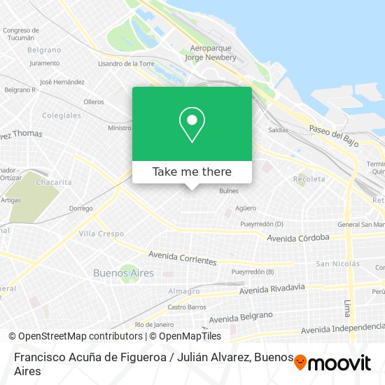 Francisco Acuña de Figueroa / Julián Alvarez map