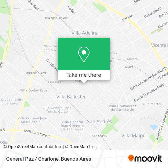 General Paz / Charlone map