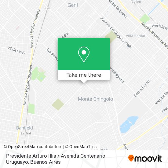 Presidente Arturo Illia / Avenida Centenario Uruguayo map