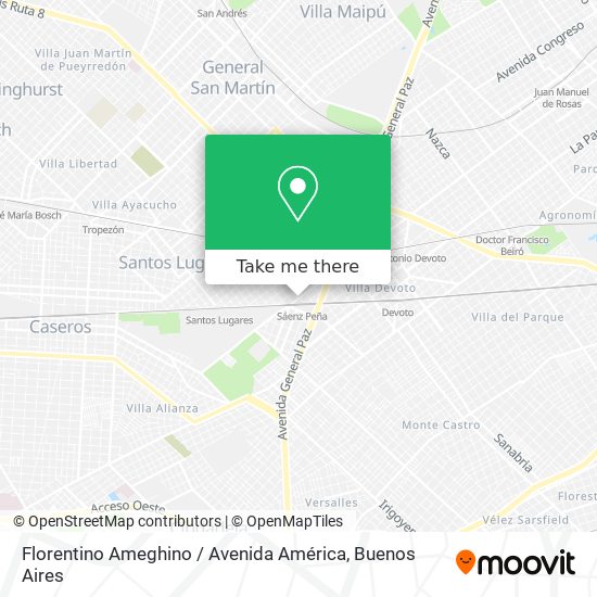 Florentino Ameghino / Avenida América map