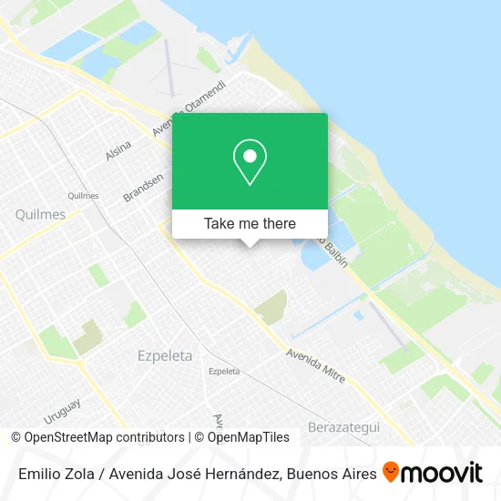 Mapa de Emilio Zola / Avenida José Hernández