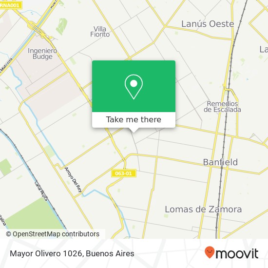 Mayor Olivero 1026 map