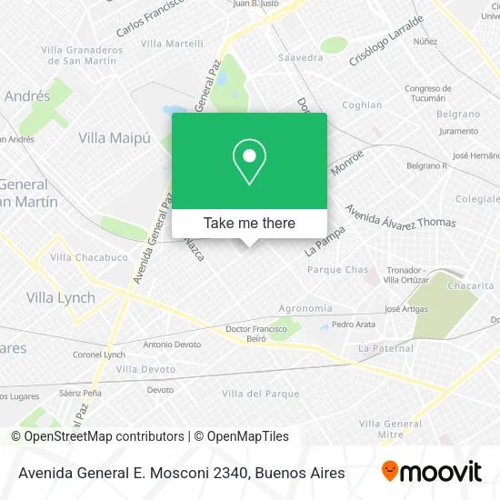 Avenida General E. Mosconi 2340 map