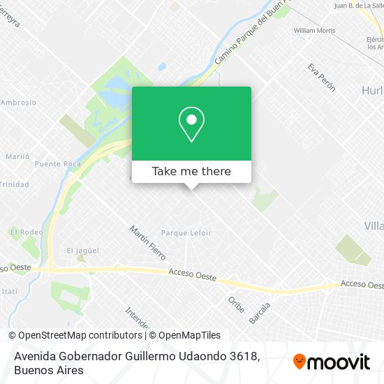 Avenida Gobernador Guillermo Udaondo 3618 map