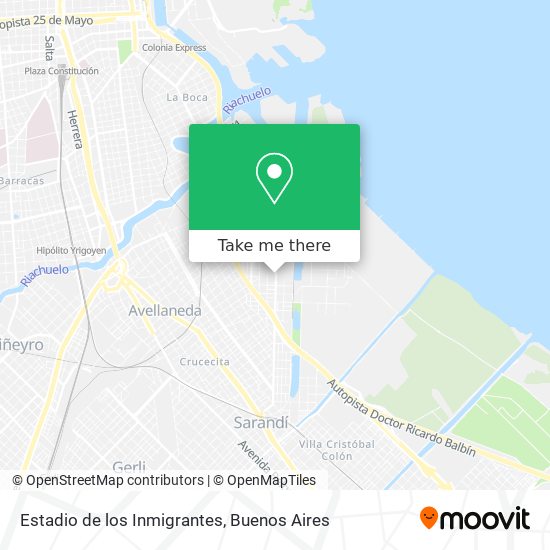 Estadio de los Inmigrantes map