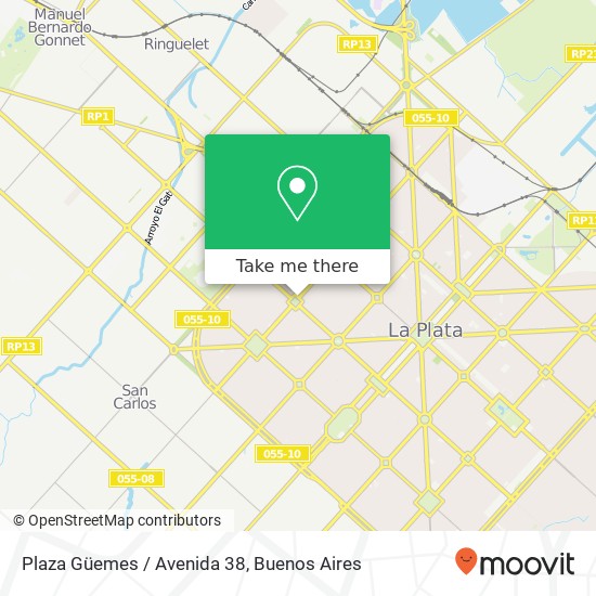 Plaza Güemes / Avenida 38 map