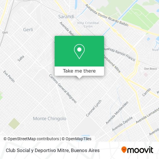 Club Social y Deportivo Mitre map