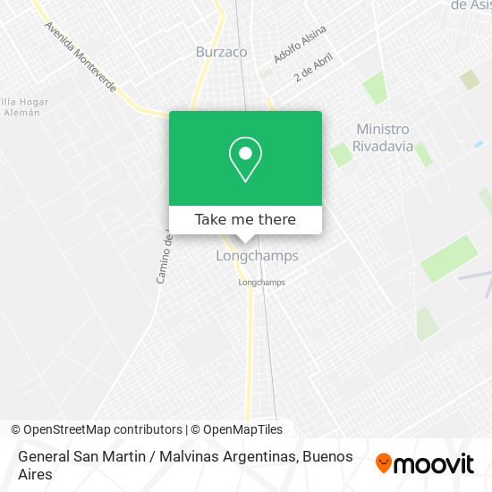 General San Martin / Malvinas Argentinas map