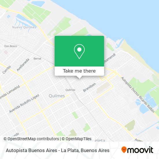 Autopista Buenos Aires - La Plata map