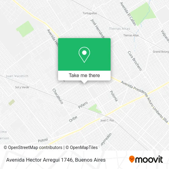 Mapa de Avenida Hector Arregui 1746