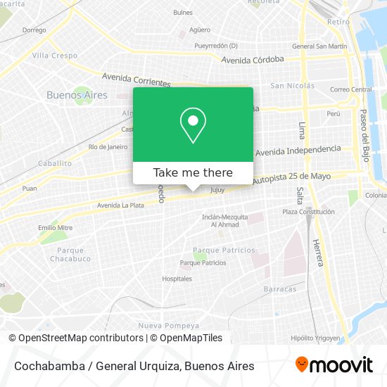 Cochabamba / General Urquiza map