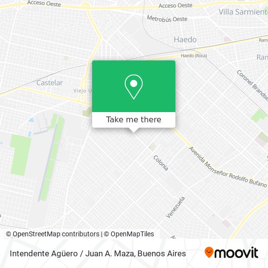 Intendente Agüero / Juan A. Maza map