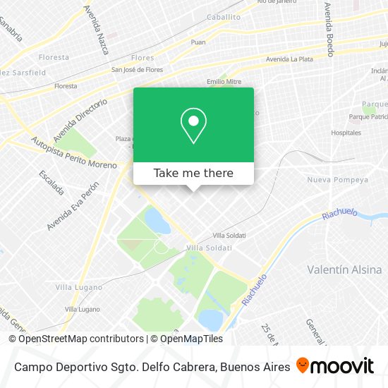 Mapa de Campo Deportivo Sgto. Delfo Cabrera