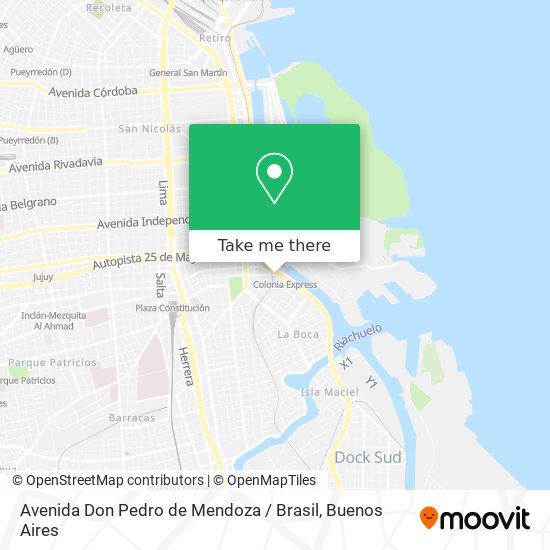 Avenida Don Pedro de Mendoza / Brasil map