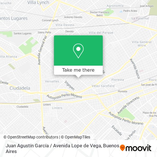 Juan Agustín García / Avenida Lope de Vega map