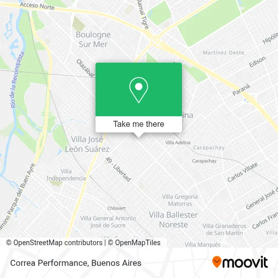 Correa Performance map