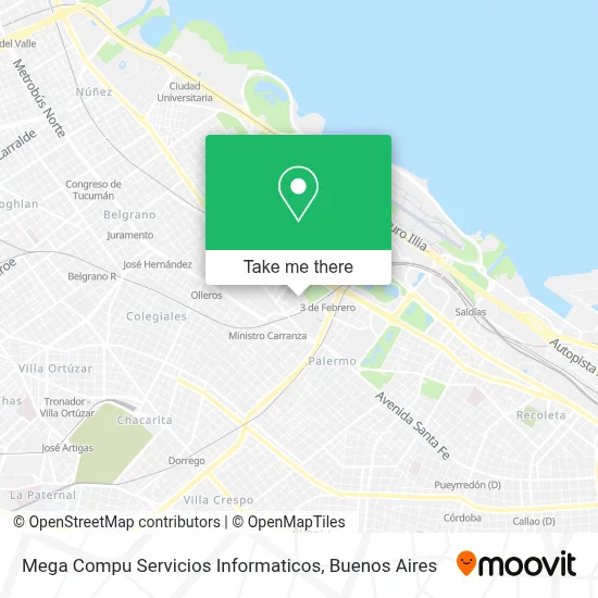 Mega Compu Servicios Informaticos map