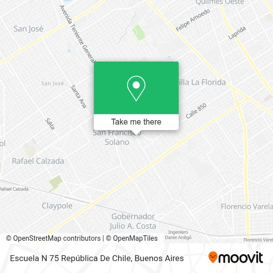 Escuela N 75 República De Chile map
