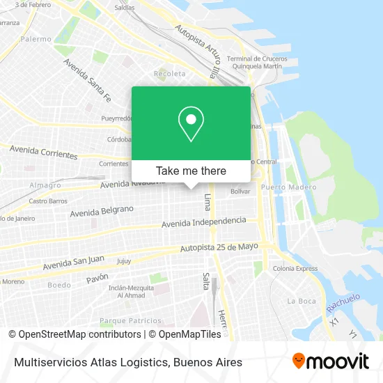 Multiservicios Atlas Logistics map