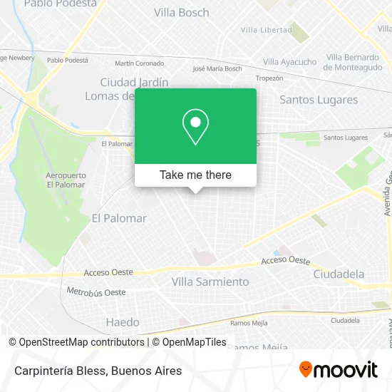 Carpintería Bless map