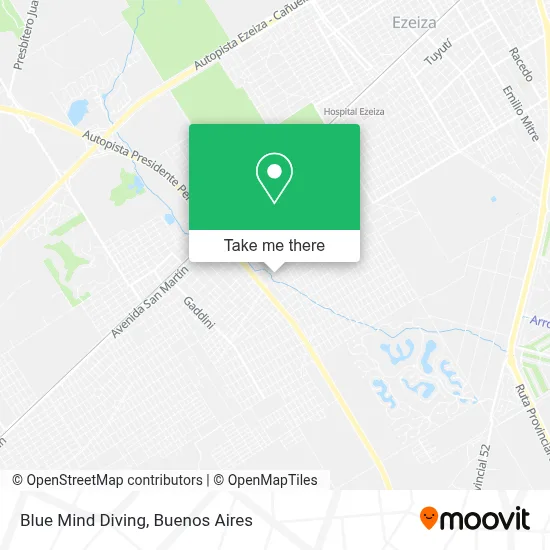 Blue Mind Diving map