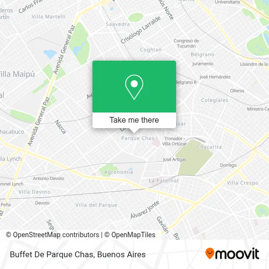 Buffet De Parque Chas map