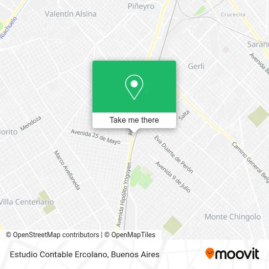 Estudio Contable Ercolano map