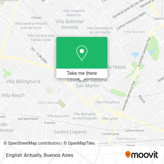 English Actually map
