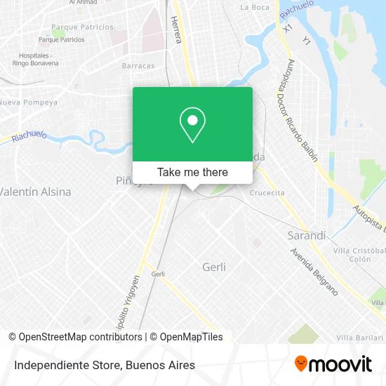 Independiente Store map
