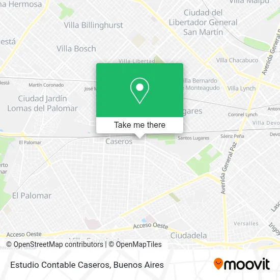 Estudio Contable Caseros map