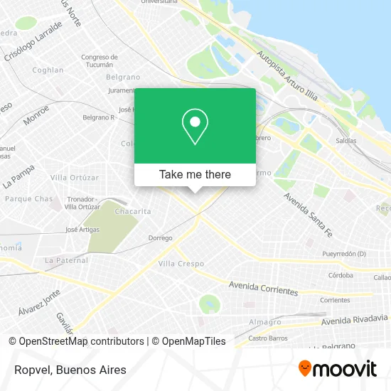 Ropvel map