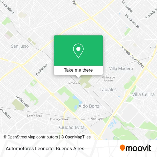Automotores Leoncito map