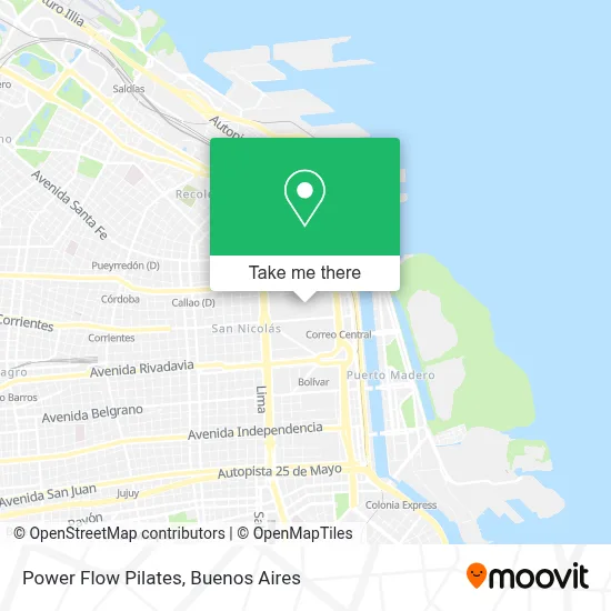 Power Flow Pilates map